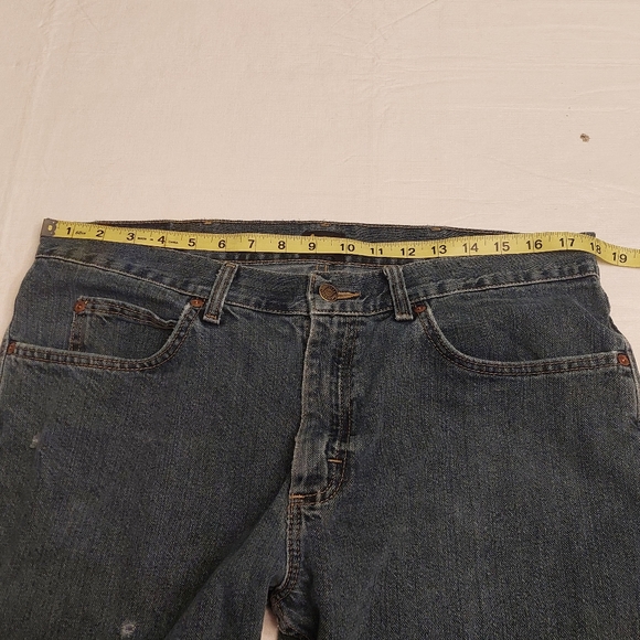Lee Medium Wash Denim Regular Fit Straight Leg Jeans Men's Size W 36 X L 30 - Picture 12 of 14